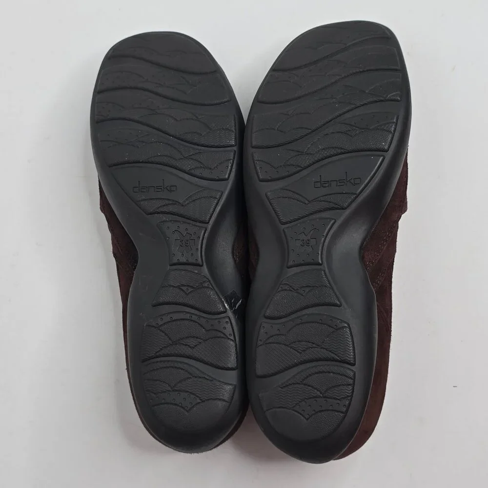 DANSKO Carol Chocolate Brown Suede Slip On Loafer‎ Shoes Size 9 EU 39 Womens